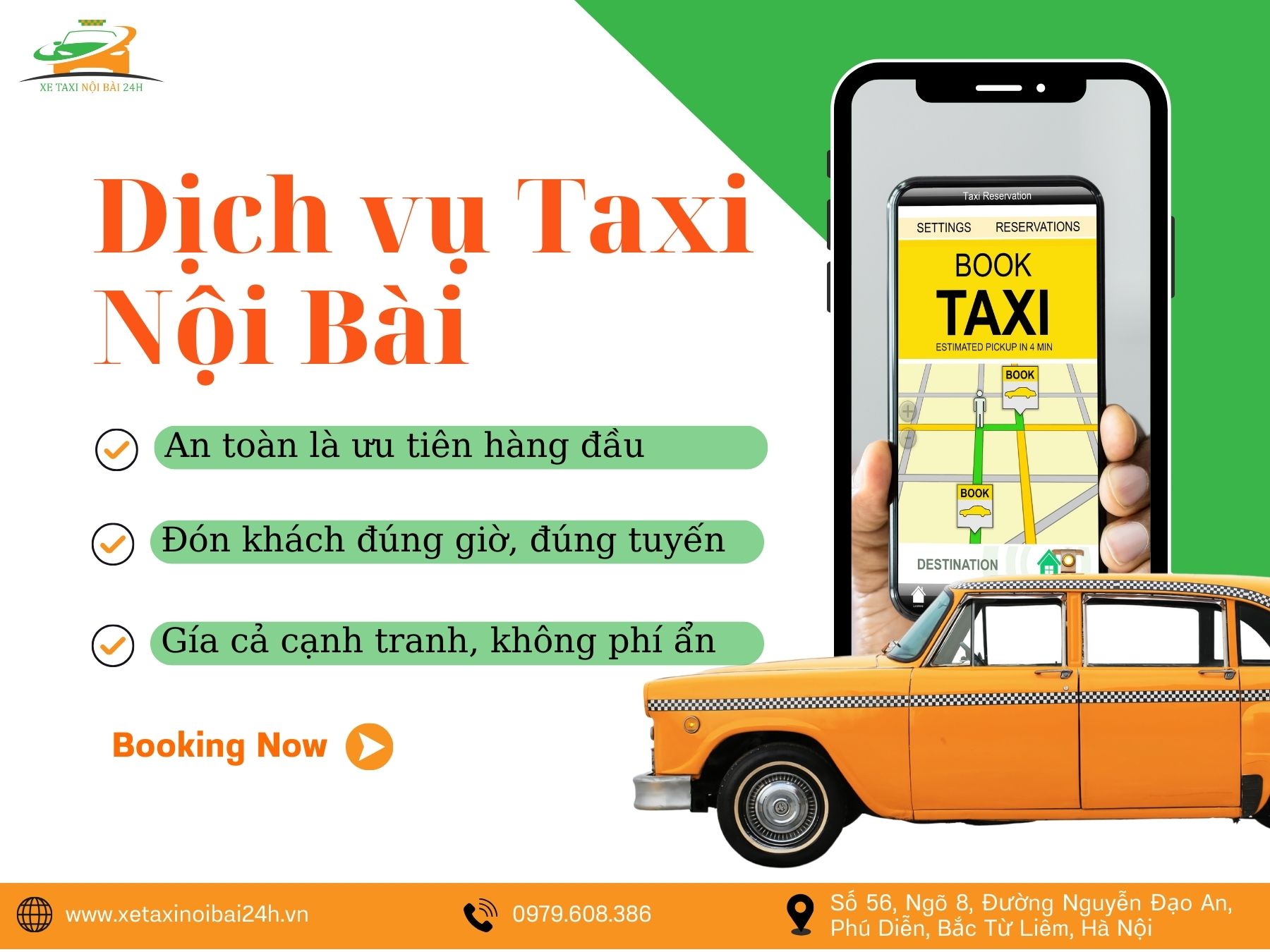 Top 4 dịch vụ taxi Nội Bài uy tín nhất hiện nay