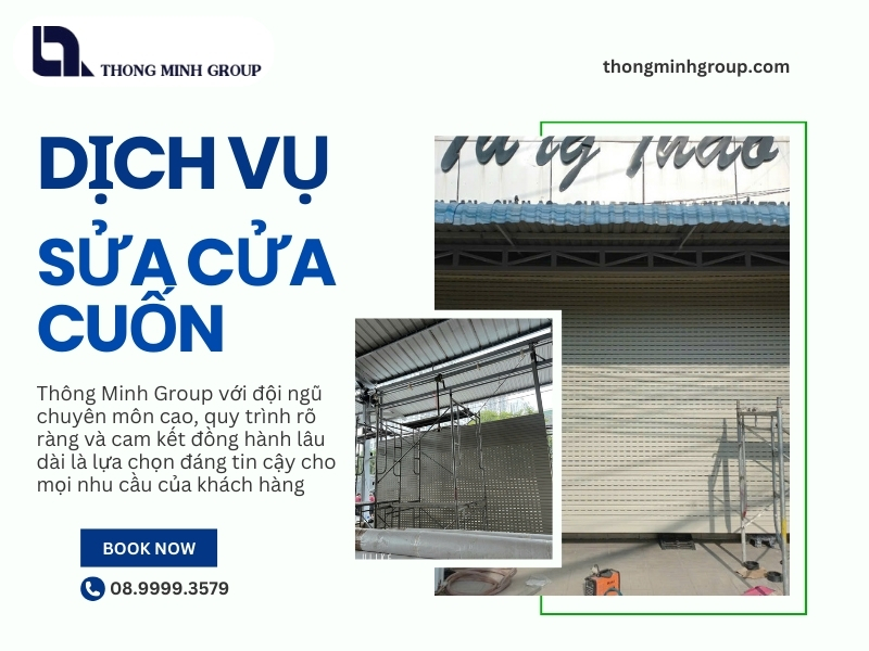 Dịch vụ sửa cửa cuốn chuyên nghiệp của Thông Minh Group giúp khách hàng an tâm sử dụng lâu dài